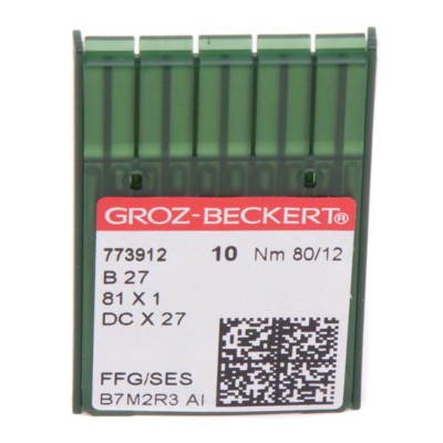 Иглы GROZ-BECKERT DCx27 (Bx27) FFG/SES №80/12 (уп.10шт.) (0)